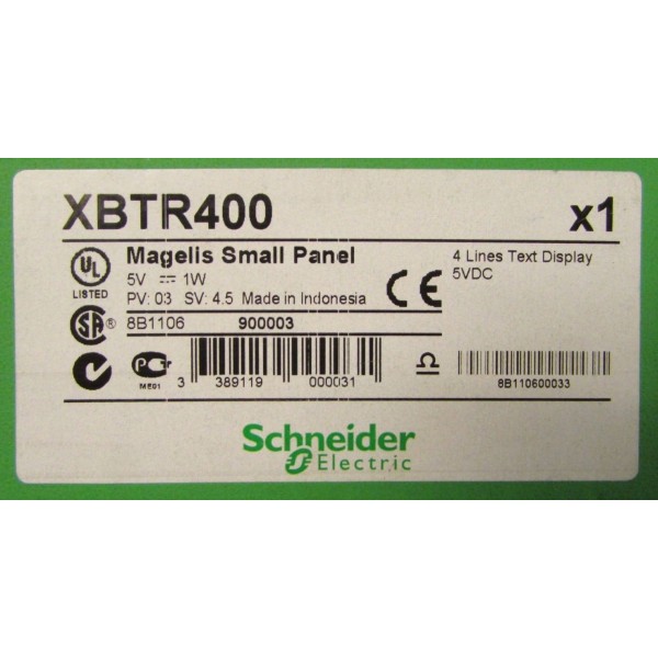 SCHNEIDER ELECTRIC 5VDC 4 Line Text Display Magelis Small Panel XBTR400