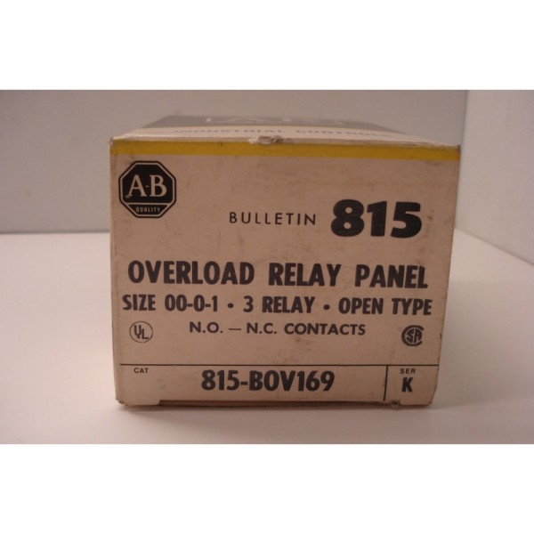 815-BOV169 OVERLOAD RELAY SER. K 815BOV169