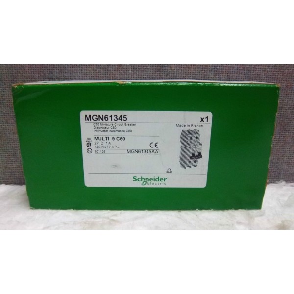 SCHNEIDER ELECTRIC MULTI 9 C60 MINI CIRCUIT BREAKER MGN61345 NEW MGN61345