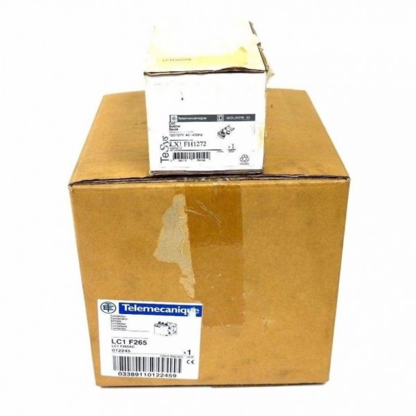 SCHNEIDER TELEMECANIQUE LC1-F265 CONTACTOR W/ NIB LX1-FH1272 COIL LC1F265