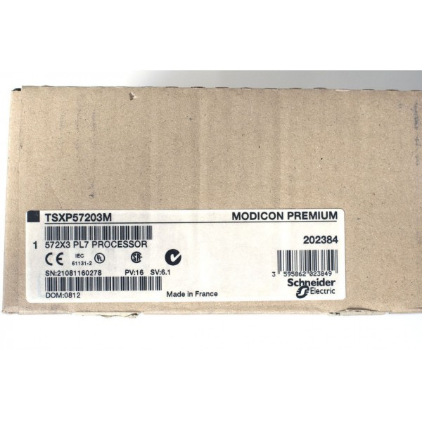 Schneider Electric Modicon Premium double-format PL7 CPU PLC TSXP57203M