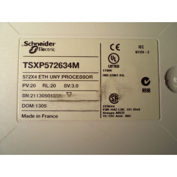 MODICON PREMIUM ETH PROCESSOR TSXP572634M TSX P572634M 572X4