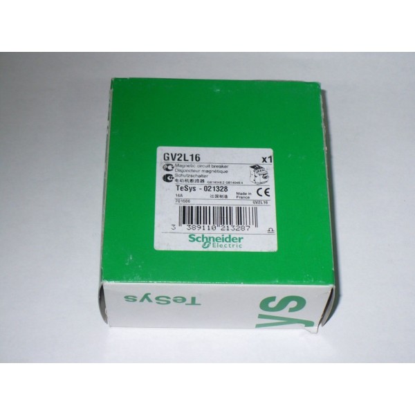 GV2L16 Magnetic Circuit Breaker, 14 Amp, New