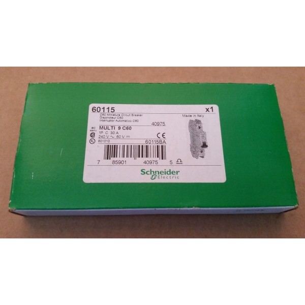 DIN Rail 1P 30A 60115 Multi 9 C60 Miniature Circuit Breaker