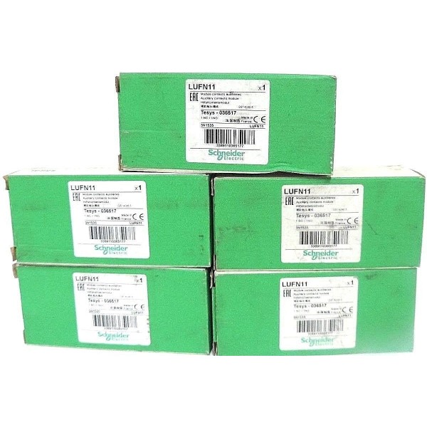 LOT OF 5 NEW SCHNEIDER ELECTRIC LUFN11 AUXILIARY CONTACTS MODULE TESYS - 036517