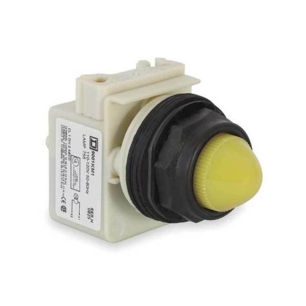 9001SKP1Y9 Pilot Light,30mm,Plastic,Yellow,120VAC