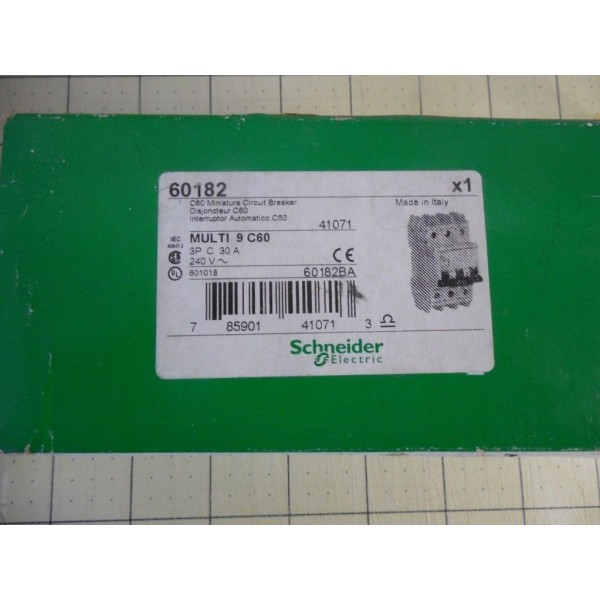 60182 Circuit Breaker, Lug, C60N, 3Pole, 30A