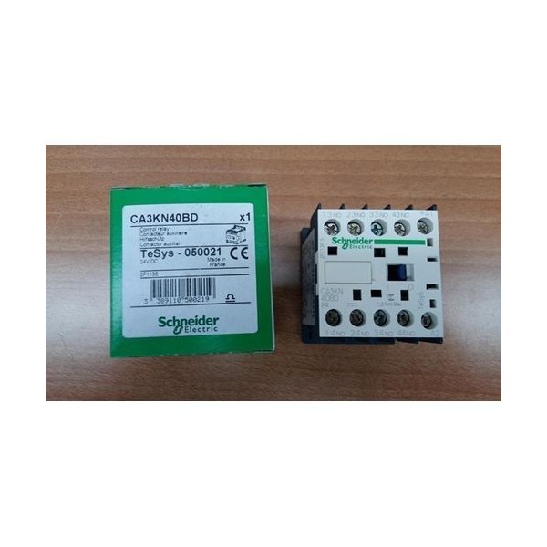 CA3KN40BD Contactor 4 NO DIN Rail 600 VAC 24 VDC contactor AUX