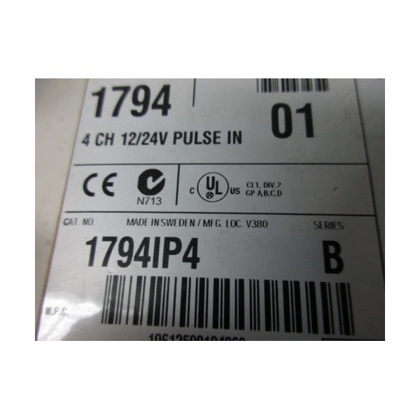 FLEX PLC I/O Input Module 1794-IP4 1794IP4