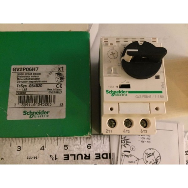 GV2P06H7 MOTOR CIRCUIT BREAKER,GV2-P06H7 / 1-1.6A,BOXZE