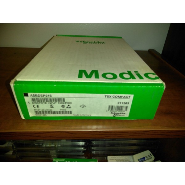 Modicon ASBDEP216 Discrete Input 16X24 VDC Factory Sealed NIB