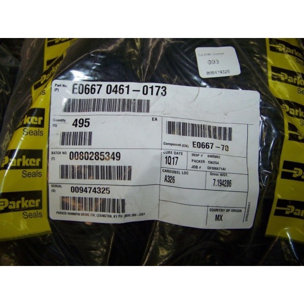 O-Rings 3/16 T x 5" OD (2,803 Total PCs )"