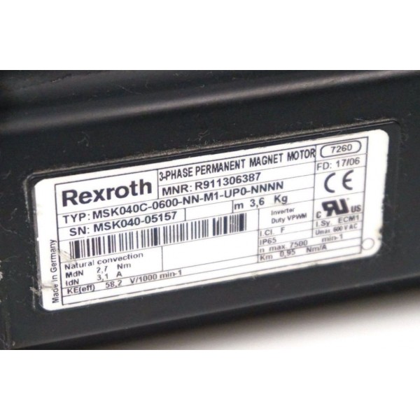 PERMANENT MAGNET SERVO MOTOR MSK040C-0600-NN-M1-UP0-NNNN