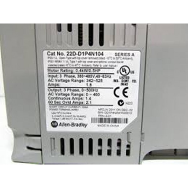 22D-D1P4N104 VFD Variable Frequency Drive .5hp 3p