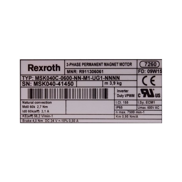 REXROTH MSK040C-0600-NN-M1-UG1-NNNN