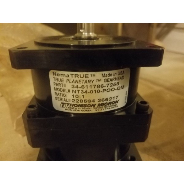 Thomson Micron NT42-010-POO-Q NEMA True Planetary Gear Head 10:1 Ratio Size 42