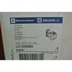 LC1D50BD CONTACTOR SQUARE D COIL 24 Vdc TeSys