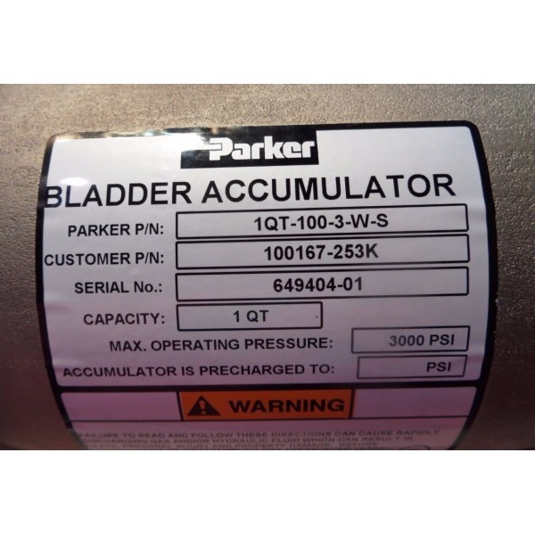 HYDRO-PNEUMATIC BLADDER ACCUMULATOR