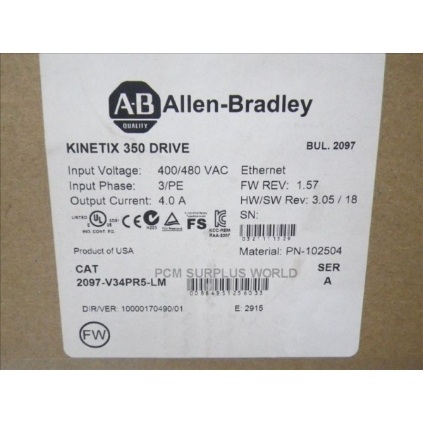 Kinetix 350 2.0kW Servo Drive Factory Sealed Box