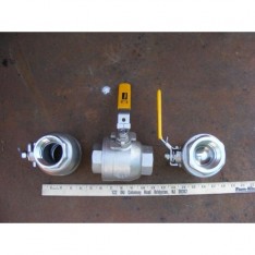 Lot of 3 New Parker 2 Stainless Steel Ball Valve 1500 WOG Test F S CF8M NICE"