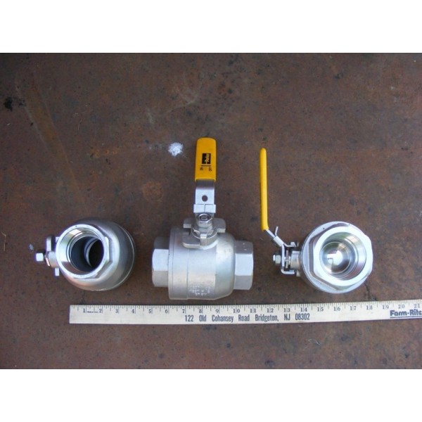 Lot of 3 New Parker 2 Stainless Steel Ball Valve 1500 WOG Test F S CF8M NICE"