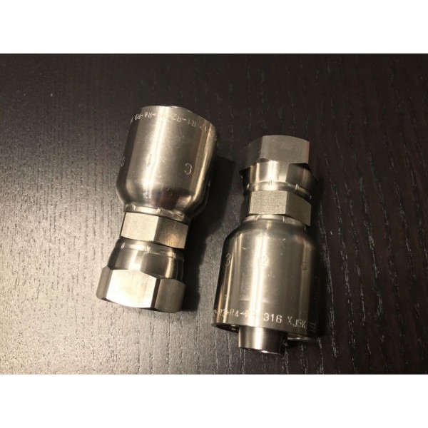 Lot of 12 Parker 43 Series 10643-12-12C Stainless Steel Crimp Fittings