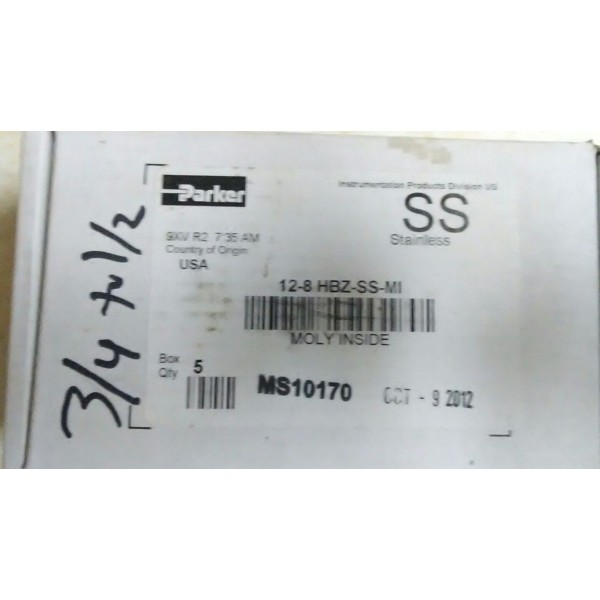 12-8-HBZ-SS-MI 316 stainless steel fittings