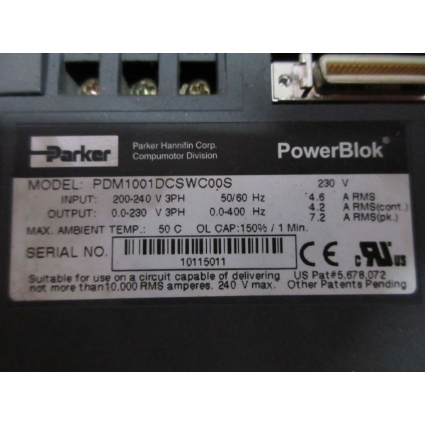 Power-Block Servo Drive 240V 3PH 7.2 Amp