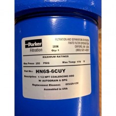 1.5 Parker Compressed Air Coalescing Filter Housing HN6S-6CUY"
