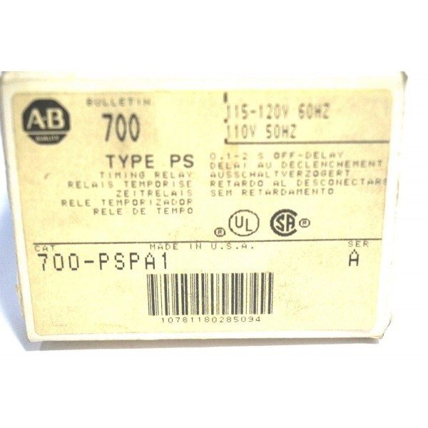 700-PSPA1 TIMING RELAY 700PSPA1 0.1-2 SEC OFF-DELAY SER. A