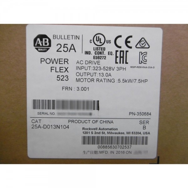 25A-D013N104 /B 25AD013N104 PowerFlex 523 480V 13A 7.