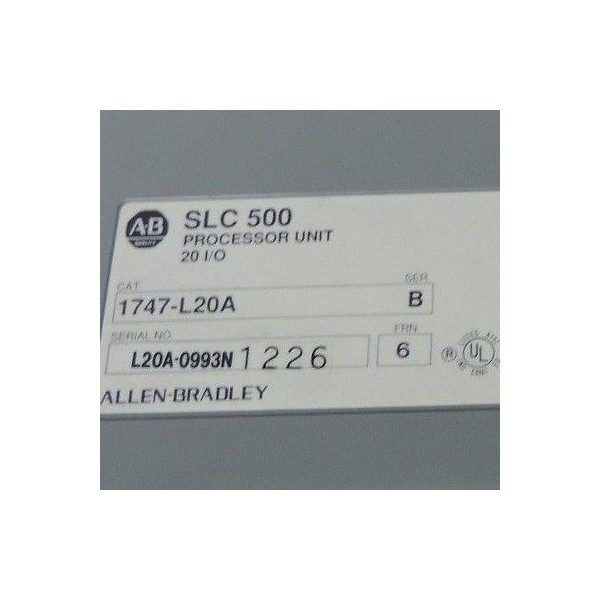 ALLEN BRADLEY SLC500 1747-L20A SER. B PROCESSOR UNIT