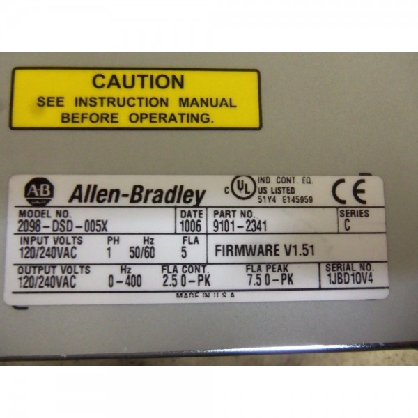 ALLEN BRADLEY 2098-DSD-005X SERIES C SERVO DRIVE *NEW IN BOX*