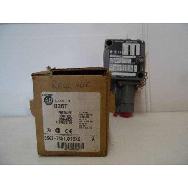NIB ALLEN BRADLEY PRESSURE CONTROL 836T-T351JX19X6