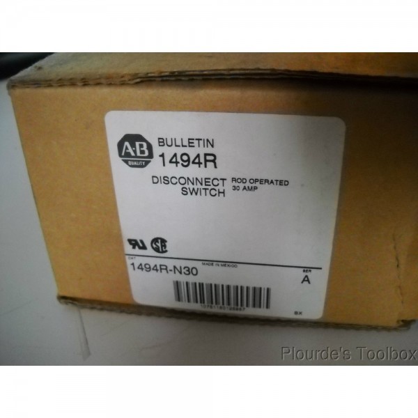 30 Amp Disconnect Switch, 1494R-N30 Series A