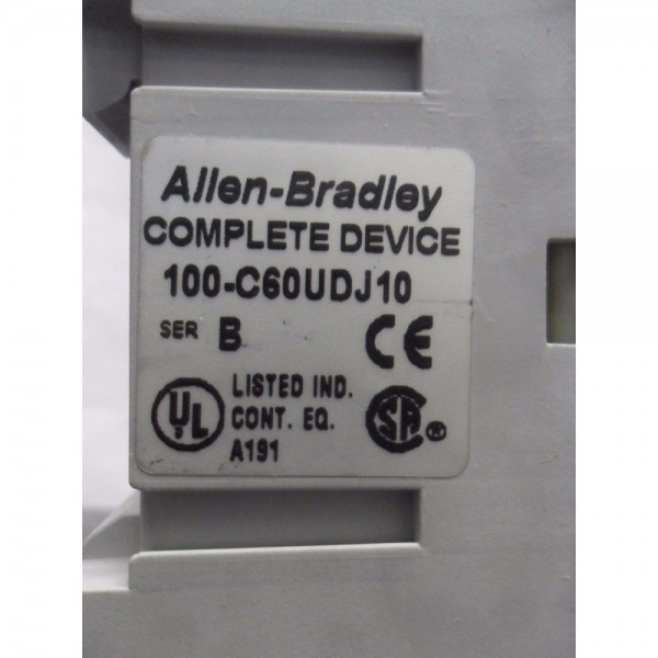 New Allen Bradley 100-C60UDJ10 3 Pole Contactor Series B NIB