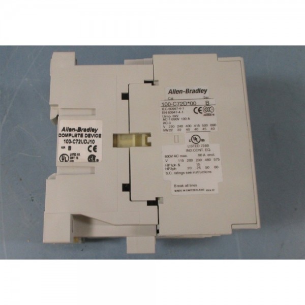 Allen Bradley 100-C72UDJ10 Series B Motor Contactor NWOB