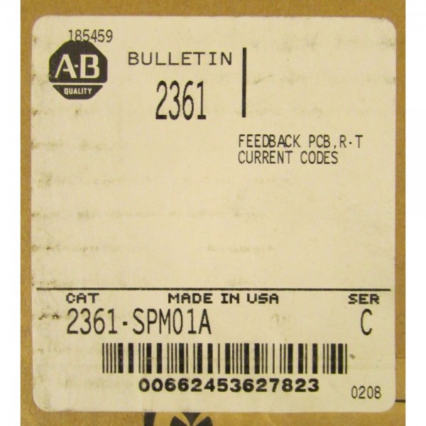 ALLEN BRADLEY PCB R-T Current Code DC Drive Control Module 2361 SPM01A