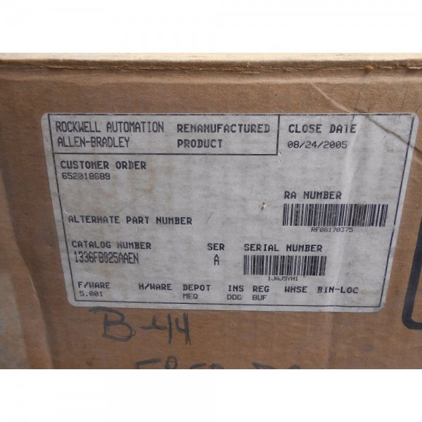 1336FB025AAEN DRIVE 25 HP 0-460 VAC 0-400HZ