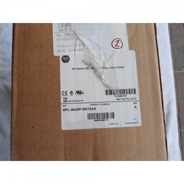 Servo Motor 460V 5000RPM MPL-B420P-MK72AA