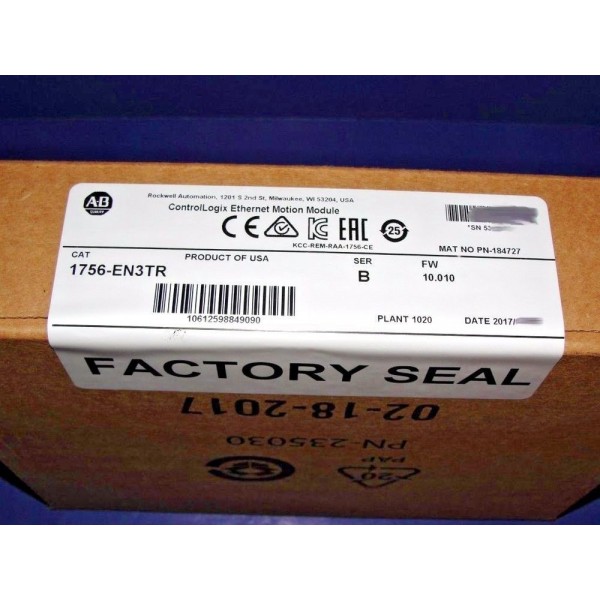 Allen Bradley 1756-EN3TR New in Box Factory seal