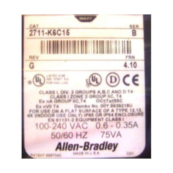 PanelView 600 2711-K6C15 Allen-Bradley