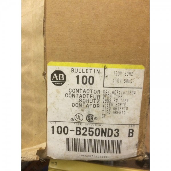 CONTACTOR 120V P/N: 100-B250ND3 (TR-10)