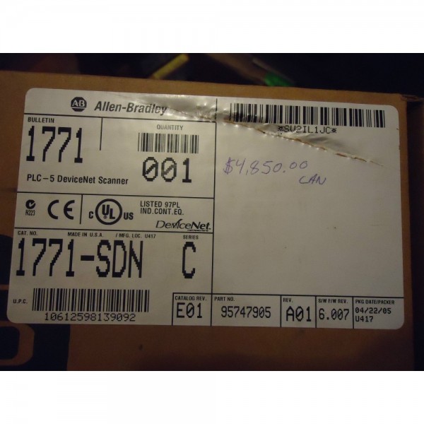 1771-SDN 2-Channel DeviceNet Scanner Module NEW**