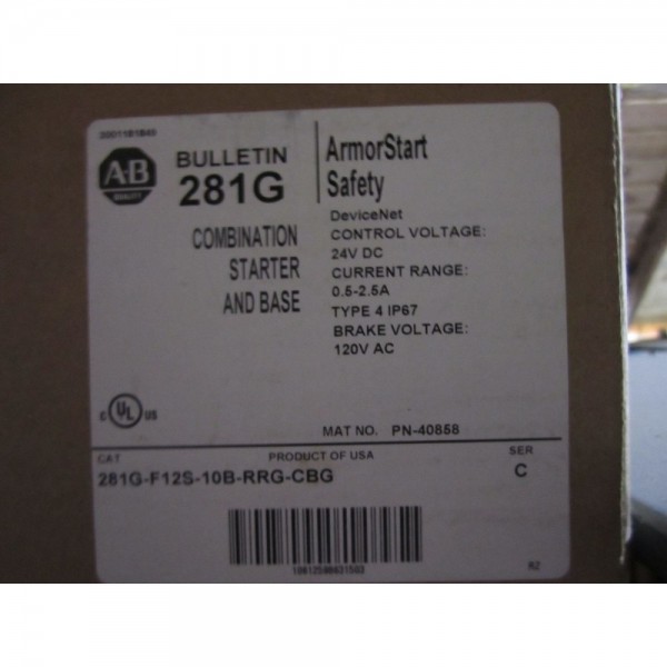 281G-F12S-10B-RRG-CBG ARMORSTART MOTOR CONTROLLER NEW