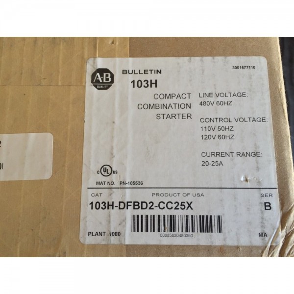 COMPACT COMBINATION STARTER 103H-DFBD2-CC25X SERIES B