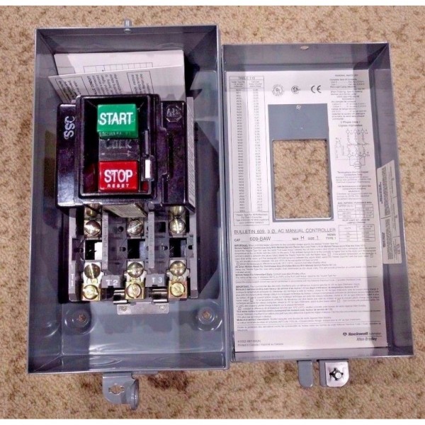 609-BAW FULL VOLTAGE STARTER SIZE 1 3PH NEMA 1