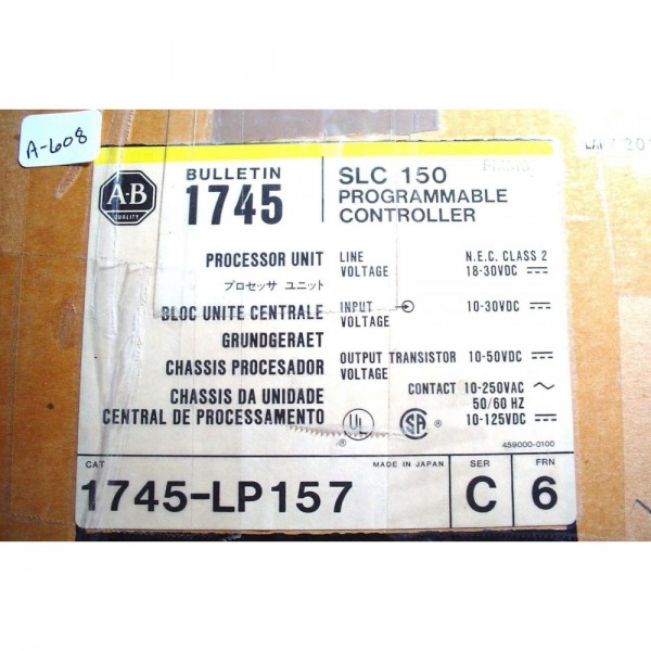 SLC 150 PROCESSOR UNIT PLC MODULE 1745LP157 SER C