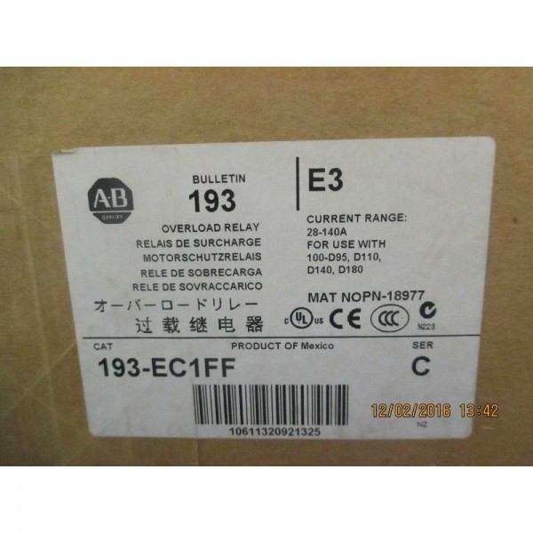 193-EC1FF OVERLOAD RELAY
