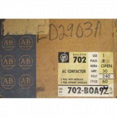 Size 1 AC Contactor 240V 2-3 Pole 702 B0A92